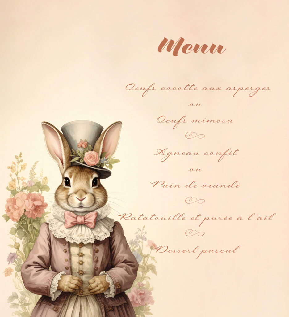menu pâques